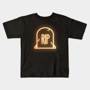 Gravestone in Neon Optics Kids T-Shirt